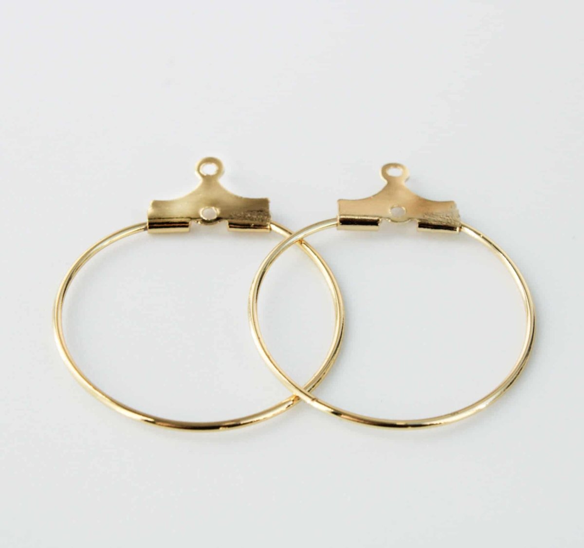 Creolhænger 18kt forgyldt Messing, 20 mm (pr. par) - Billede 2