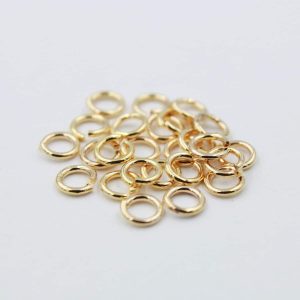 Øsken 18kt Guldbelagt Messing 4 mm (40 stk)