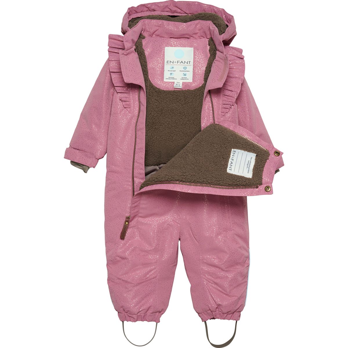 En Fant Flyverdragt Baby Glitter – Mesa Rose / Rosa m. guld - Billede 4