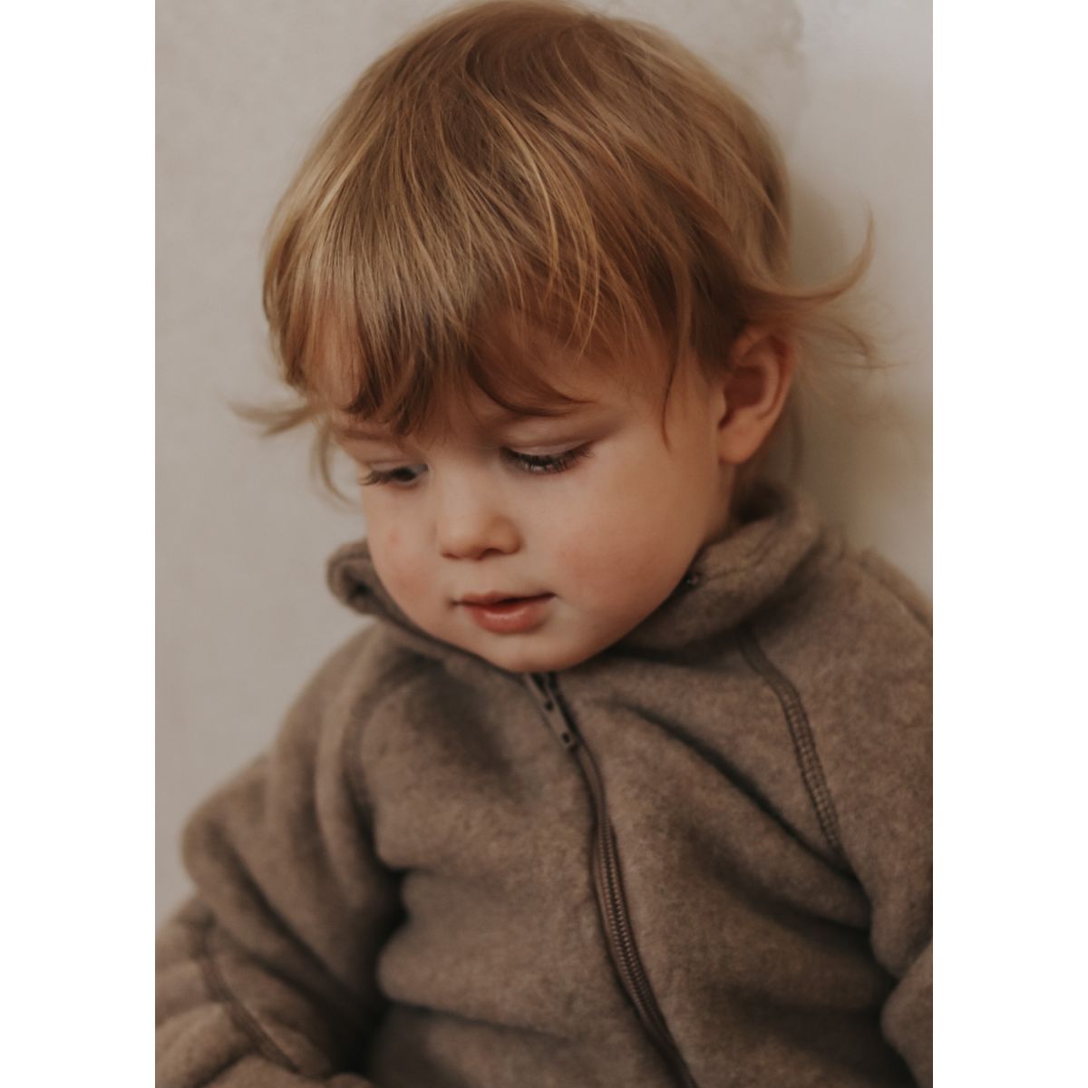 Mikk-Line Cardigan – Uld – Melange Denver / Sandfarvet - Billede 4