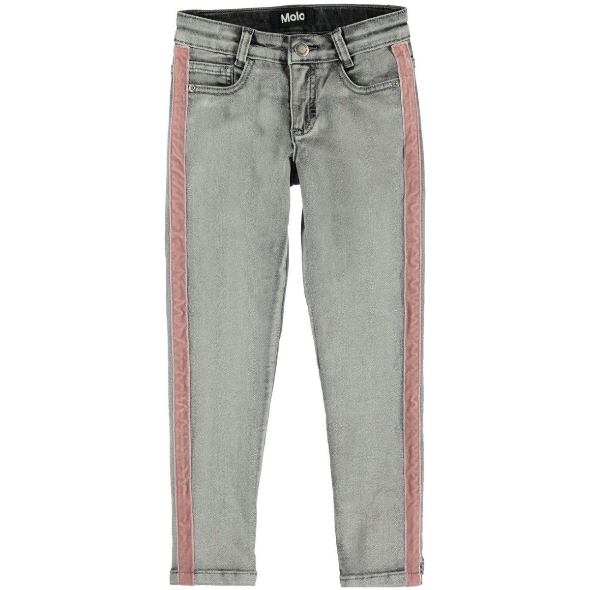 Molo Adele Jeans – Grå med rosa