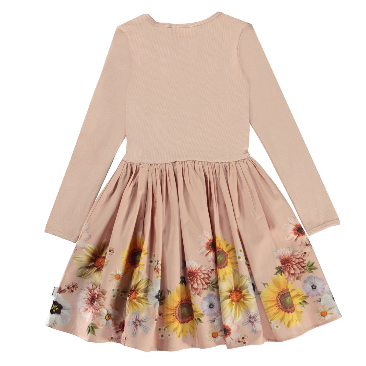 Molo Kjole – Casie – GOTS – Retro Stripe Bang – Rosa Blomstret - Billede 3