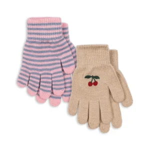 2 pak filla handsker - cherry/stripe