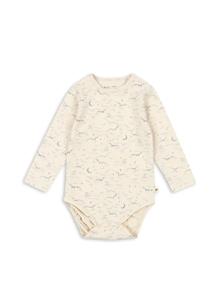 Basic Langærmet Body - cielo marino - Billede 2