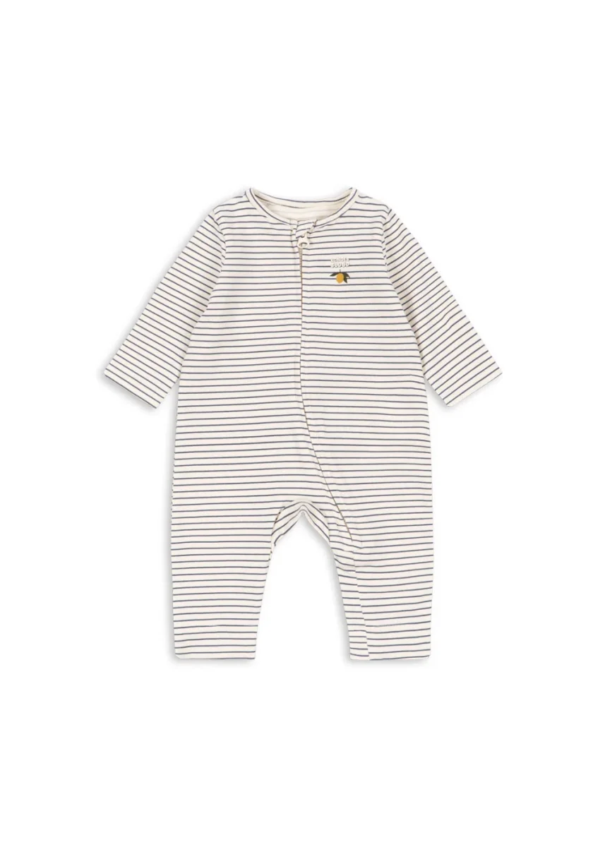 BASIC ZIP ONESIE - stripe como - Billede 2