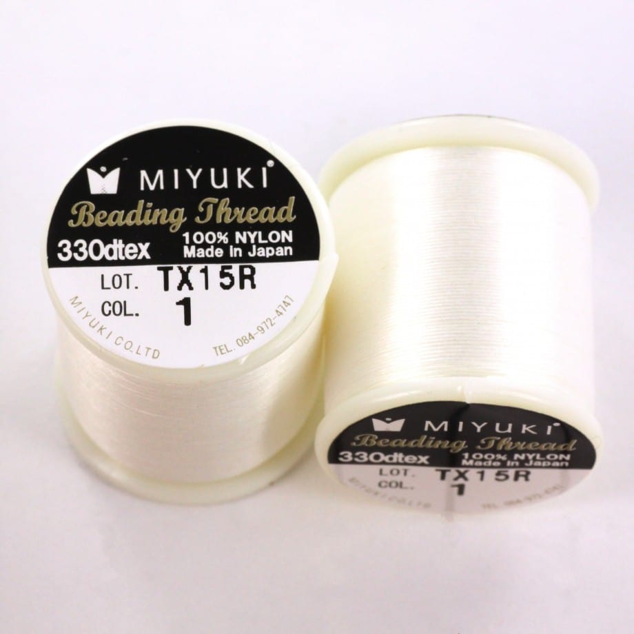 Miyuki perletråd, Hvid (fv. nr. 1) - Billede 2