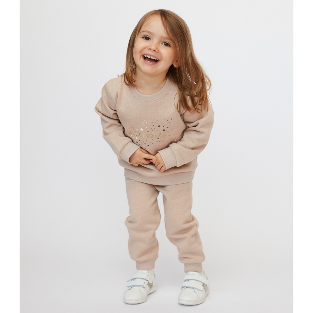 Petit By Sofie Schnoor Sweatbukser – Light Rose m. Glimmer - Billede 3