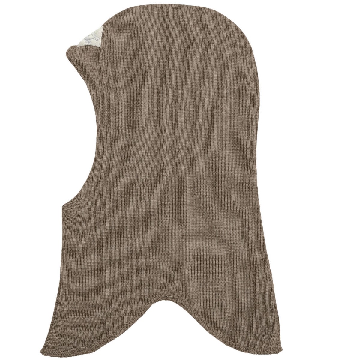Racing Kids Rund Elefanthue Uld 2-Lag – Light Taupe Melange / Gråbrun