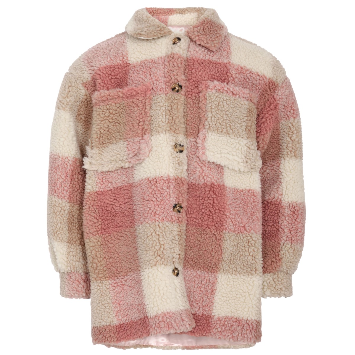 Sofie Schnoor Girls Jakke m. Teddyfleece – Camel / Rosa – Sand